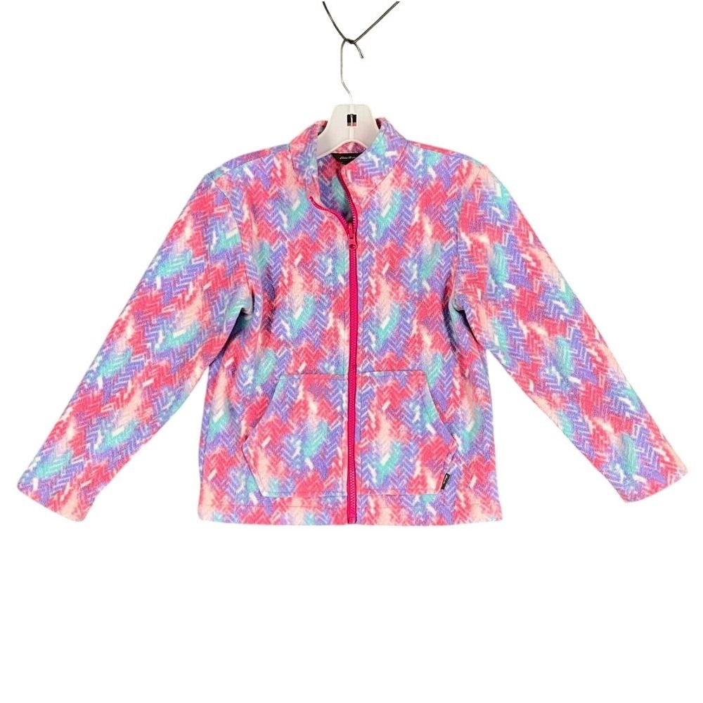 Eddie Bauer Girls Lone Peak Fleece Jacket Insert Small‎ 7-8 Magenta Full-zip